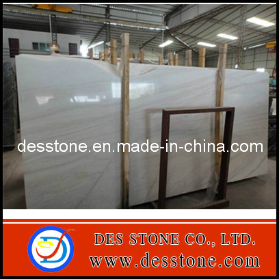 White Natural Marble Slab with Dragon White