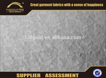 Cheap French nylon white lace fabric for curtains in China