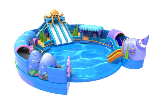 blow up giant inflatable water park inflatable water slide pool for adult kids
