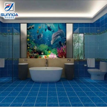 2016 newest modern 3d ceramic floor effect tiles for bathroom