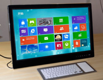 Black Touchscreen Panel Pc High Resolution Finger Touch For School / Hospital