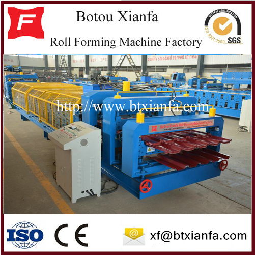 CE Double Color Steel Glazed Roll Forming Machine