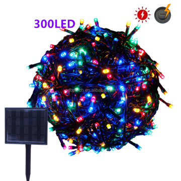 Houses Christmas Led 98ft 30m 300 LED New Product Outdoor Colorful Solar Powered String Light For Holiday Lighting