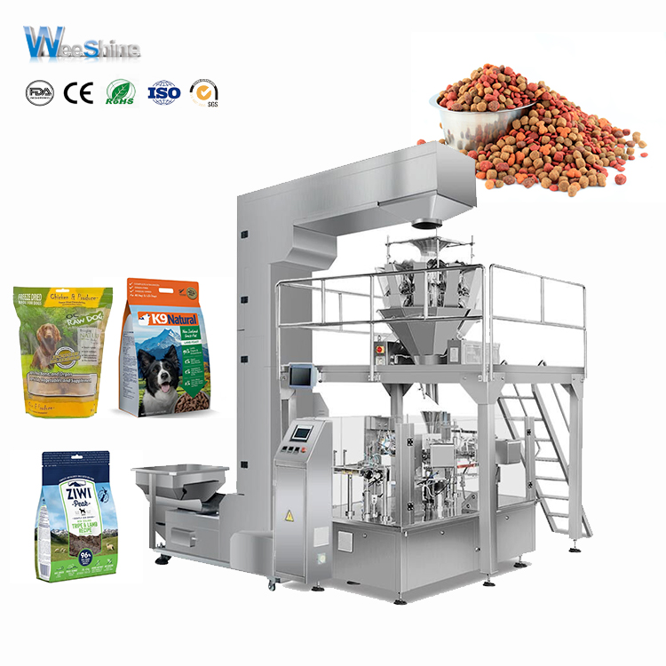 Automatische Multi -Head -Waage Doypack Vorgefertigte Beutel Haustier Food Packing Machine