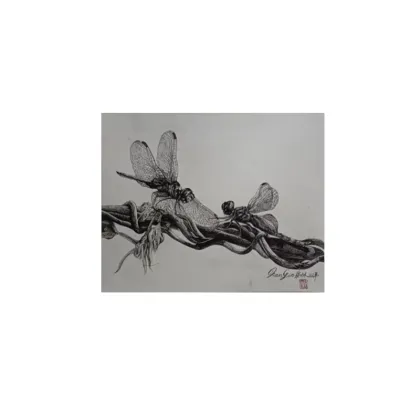 Pen painting creation "fly"