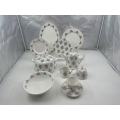 Gold painted ceramic tableware
