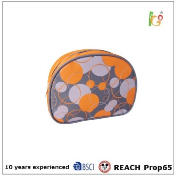 Hot selling fancy orange lady style cosmetic bags