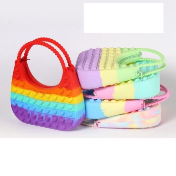 Custom Silicone Fingertip Wallet - Popis Fidget Handbag for Kids and Adults