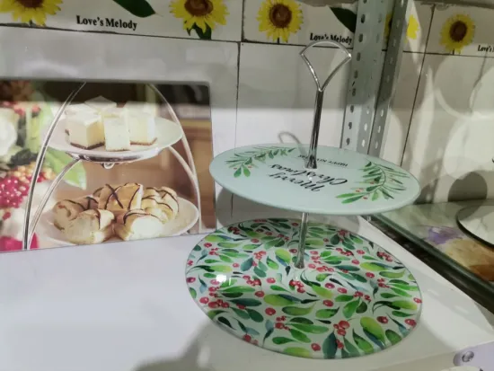 Luxury fruit trays plate tempered glass fruit tray