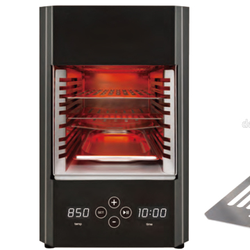 High-Temperature Smokeless Electric BBQ Grill - 1600W Steak Maker, 850°C