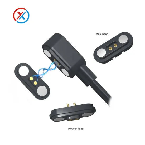 2.5 Pitch Magnetic USB 3A High Current Charging Cable for Wearable Devices (2-5 Pin)