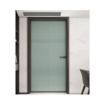 Custom Tempered Frosted Glass Casement Doors with Aluminum and PVC Frame