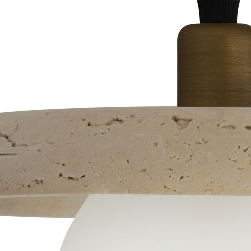 Candeeiro suspenso de cabeceira em pedra travertino Wabi-Sabi