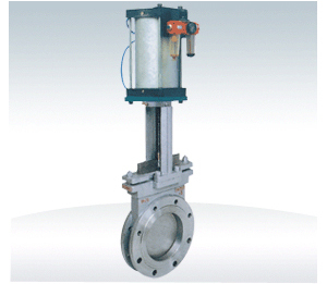 Pneumatic knife shaped gate valve PZ673