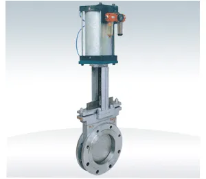 Pneumatic knife shaped gate valve PZ673