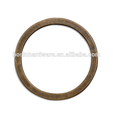Fashion High Quality Metal Antique Bronze Flat Round Ring