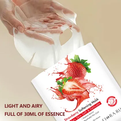 Nature Fruit Plant Aloe Avocado Rose Hydrogel Whitening Moisturizing Facial Mask with Vitamin C