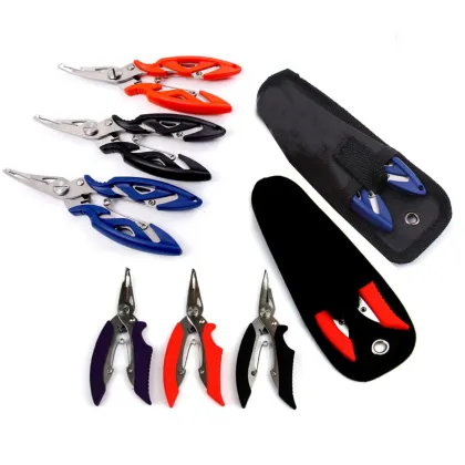 Portable Mini Multifunction Stainless Steel Curved Mouth Fish Tools Scissors Cutter Pliers