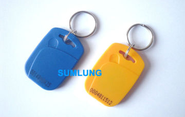 125KHz RFID EM Keyfob Waterproof ABS portable ID Tag wit key chain