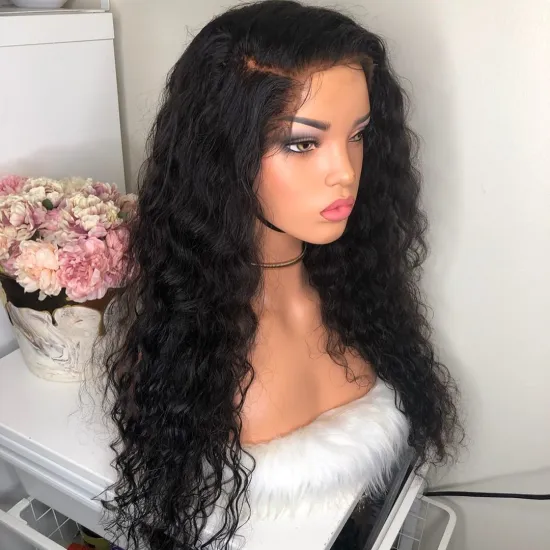 Transparent Lace Frontal Wig Pre Plucked Raw Indian Virgin Water Wave Human Hair Cheap Full Hd Lace Front Human Hair Wig Vendor