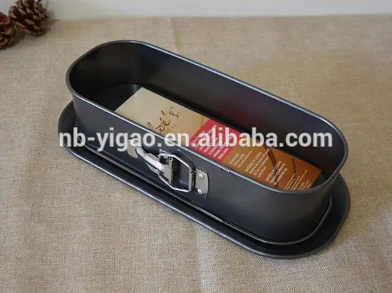 with 2016 new design carbon steel springform pan in oval shape sized 34x15x8cm