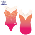 Ombre rhinestones girls dance wear