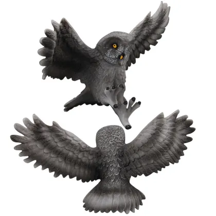 4 Kidns Soft Rubber Toys Simulation White-headed Eagle/Owl Animal Figure Collectible Toys Raptor Animal Action Figures Kids