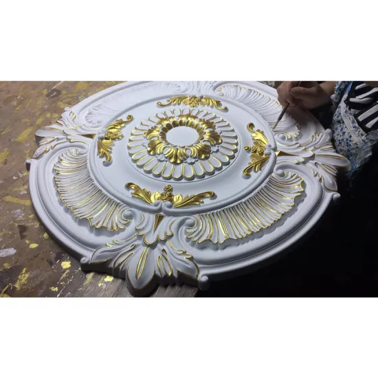 Office Building Kitchen Decoration: Rose Medallion PU Foam Ceiling Medallion for Renovation