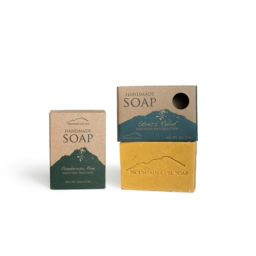Handmade square paper soap packaging box