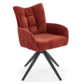 Thick cushion swivel dining chair for hotel use
