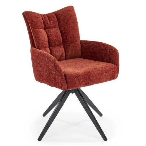 Thick cushion swivel dining chair for hotel use
