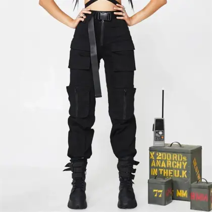 Black Overalls And Track Pants