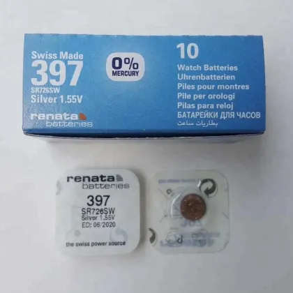 Renata Barnd 1.55V SR626SW 377 Silver Oxide Button Cell Battery for Watch