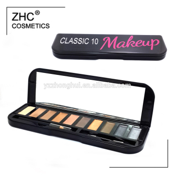 CC30422 Eye Use and Dry Eye Shadow Type 10 eye shadow palette tin box packing with private label