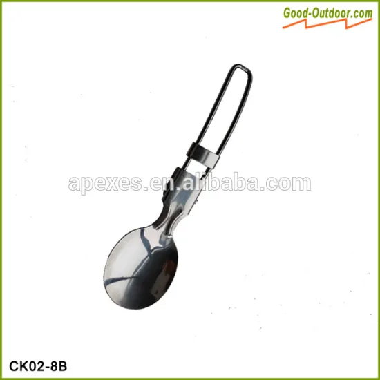 Travel Camping Portable Stainless Steel Foldable Spoon