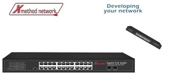 26-port plug and play Gigabit Ethernet PoE Switch
