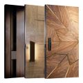 Luxury House Wood Pivot Front Door Exterior