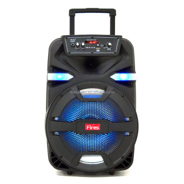 BT Trolley Speakers: 12" DJ Boombox with Color LED Loa Gadgets Electronic Haut Parleur Spiker Bocina