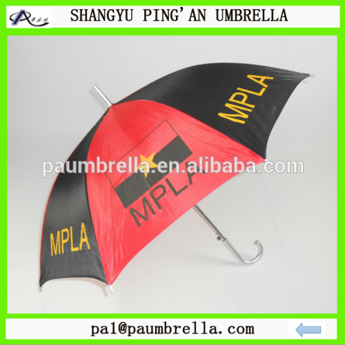 23"MPLA printing advertise umbrella with silver handle and silver backing