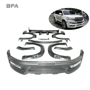 Upgraded Wide-Body Wheel-Brow Front and Rear Bumper Turbulence Kit for Toyota Land Cruiser LC200