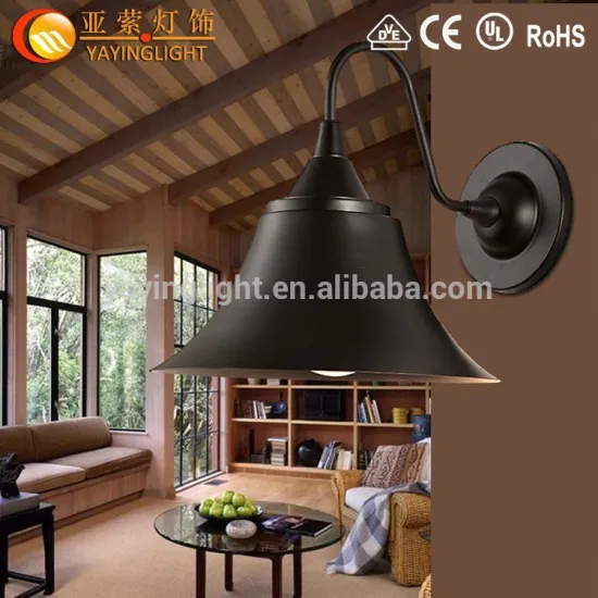 Nordic retro industrial bedroom bedside wall lamp, modern and simple wrought iron living room hallway stairs wall lamp