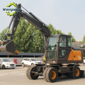 9 Ton Compact Wheel Excavator With Optional Attachment