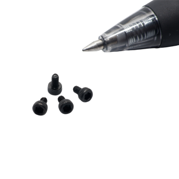 DIN912 M1.6*3 เกรด 12.9 SCM435 หัวทรงกระบอกซ็อกเก็ตหกเหลี่ยมสกรูเครื่อง (ดำคล้ำ)