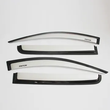 Black-Silver Window Door Visor for L200 Triton 2015 Exterior Accessories