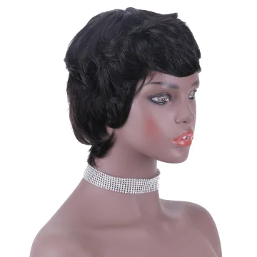 hot custom logo natural black pixie blonde cut short curly bob raw brazilian cambodian peruvian indian virgin human hair wigs