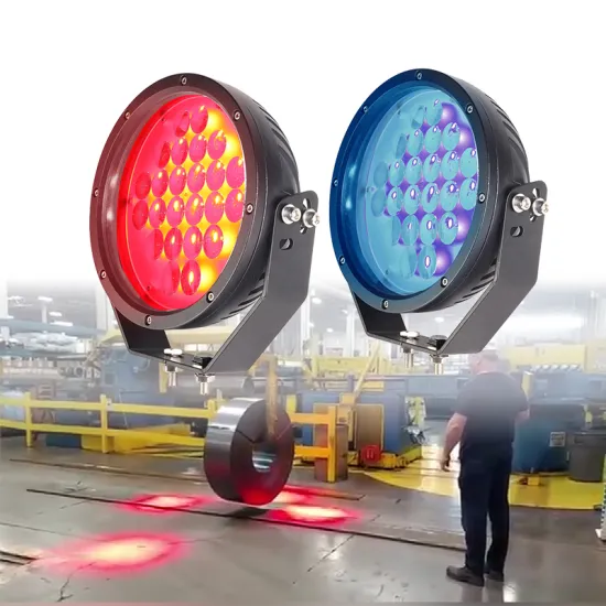 9 Inch High Power Overhead Crane LED Lights for Gantry Cranes - 72W Warning Light
