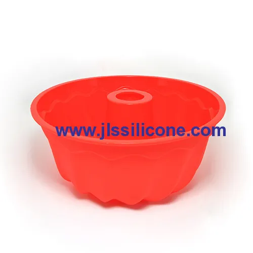 Hot Red Silicone Bundt Cake Baking Molds 