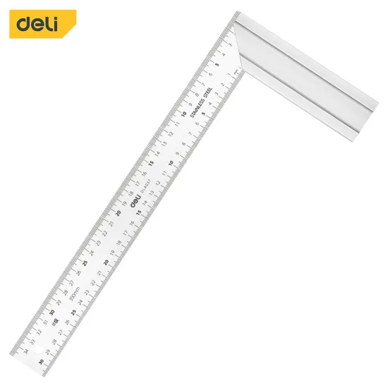 Deli Tools DL4037 L Type Right Angle Ruler Stainless Steel Combination Square Ruler