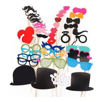 Wholesale Halloween/Christmas/Wedding/ Birthday Dance Party Photo Booth Props 48Pcs/Set