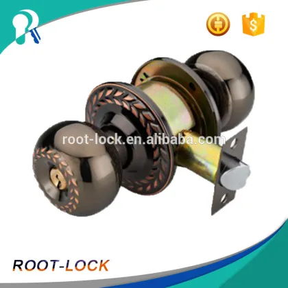 Wooden magnet door lock round security lock keys